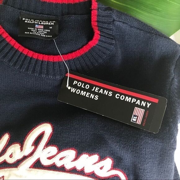 VINTAGE 2002 NWT POLO JEANS SWEATER - Picture 4 of 8